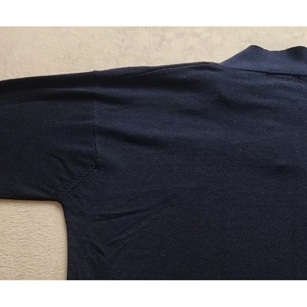 Croft‎ & Barrow Men's Navy Blue Long Sleeve Polo Sweater Knit Top Size XL